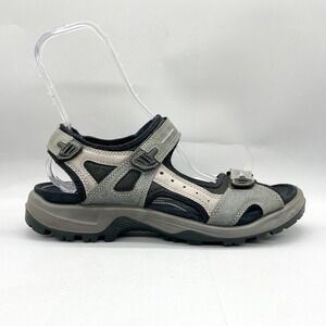 ECCO Mens 47 13 Yucatan Sandals Shoes Gray Leather Sport Hiking Outdoors‎ casual